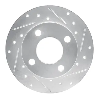 R1 Concepts EDZ-73007R Brake Rotor Drilled and Slotted Silver